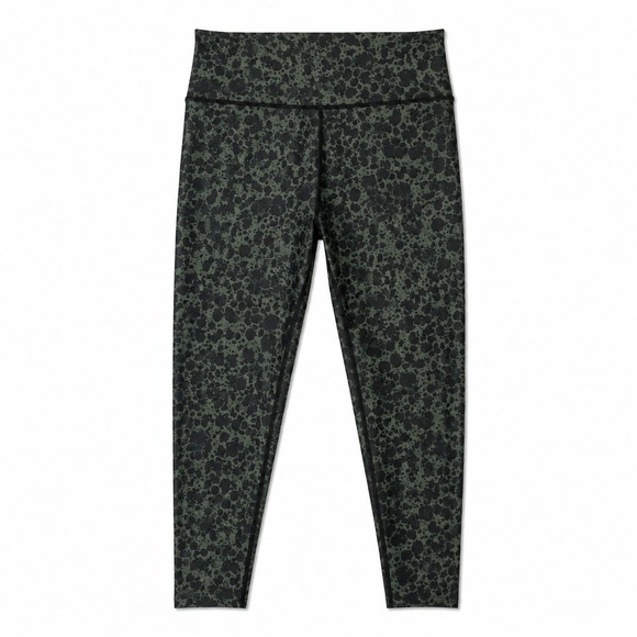Sage Collective Pants - Sage Collective Leopard Print Leggings Small Green Black High Rise